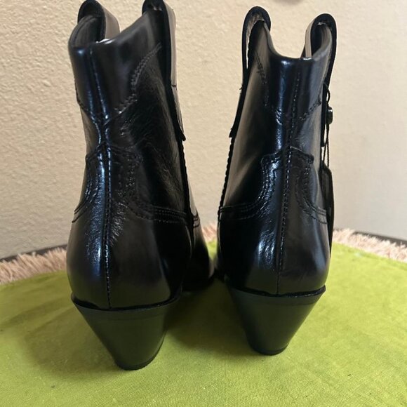 Massimo Dutti Leather Western Style Cowboy Boots Size EU 39 US 8 NEW With Tags - Picture 4 of 11